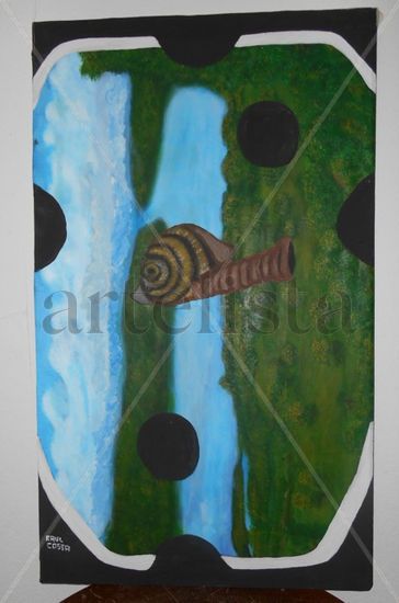 CARACOL VOLADOR Acrylic Canvas Landscaping