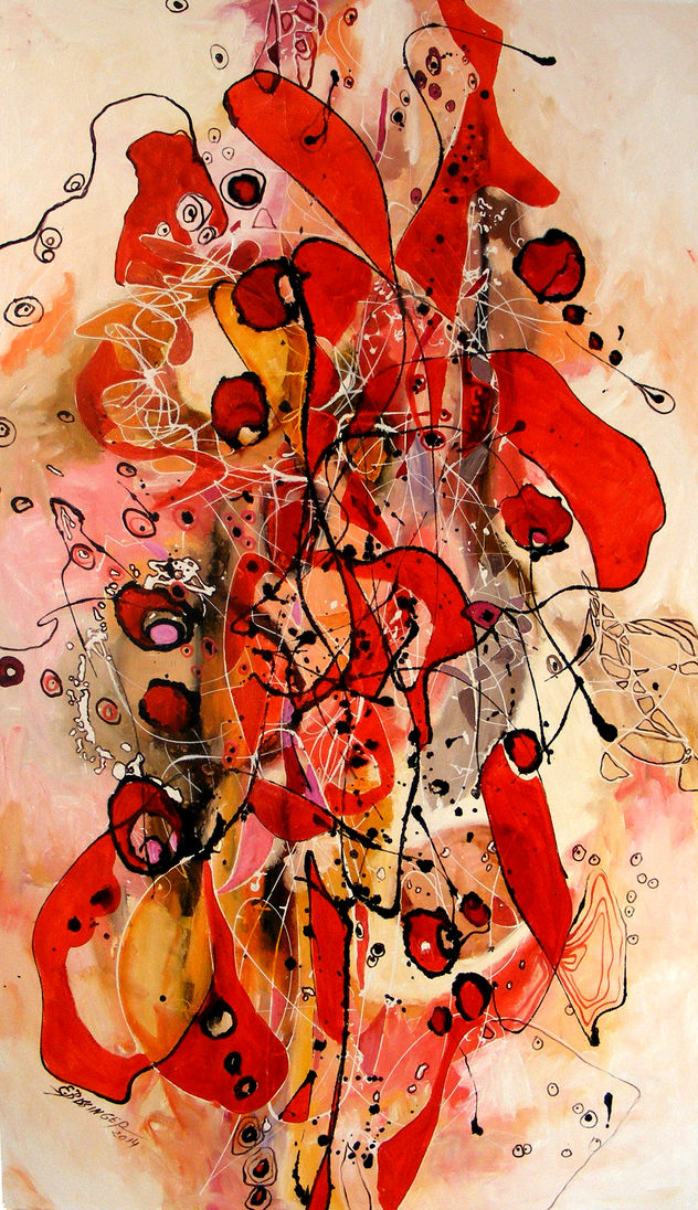 MAGIC RED by E.Bissinger ABSTRACT ART