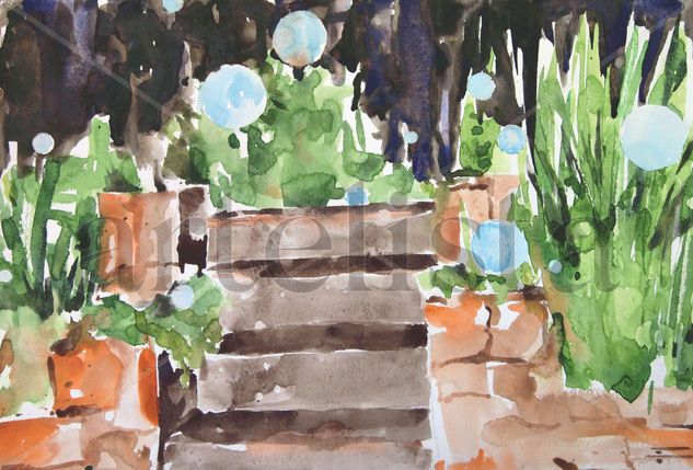 ORBES EN LA ESCALERA Watercolour Paper Others