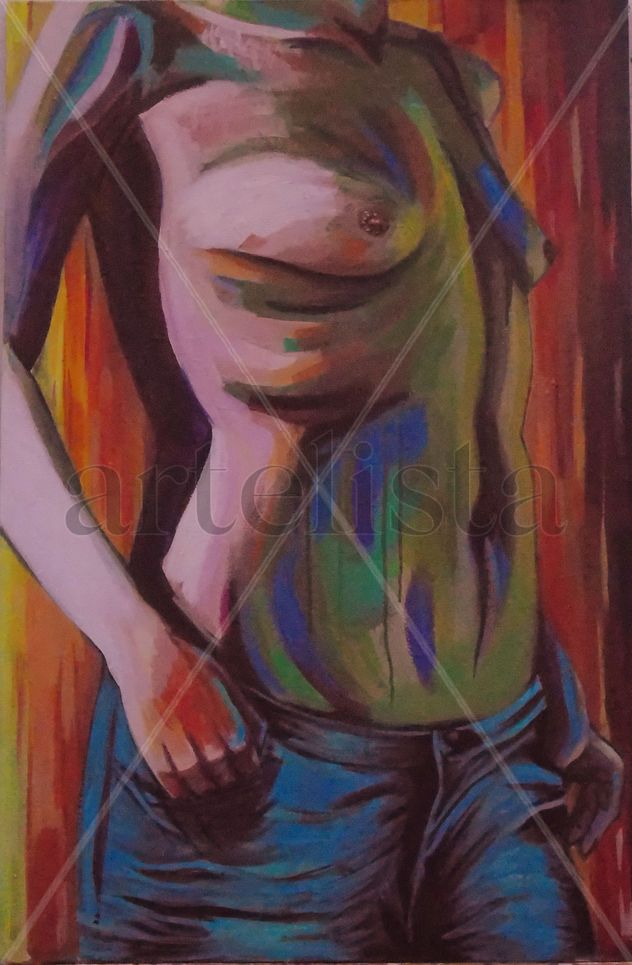 estudio de mujer sobre contraste de colores