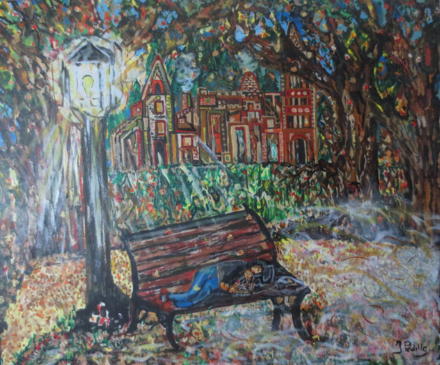 el otoño de 2014 en España Acrylic Canvas Landscaping