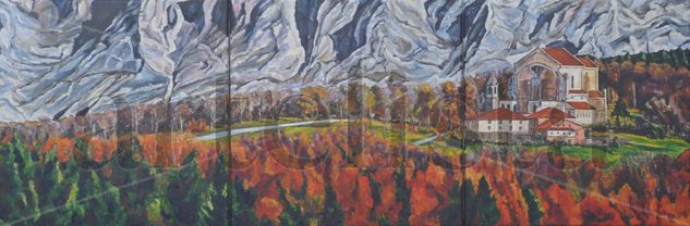 Otoño en Urkiola Oil Canvas Landscaping