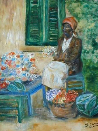 la negra Tomasa Oil Canvas Landscaping