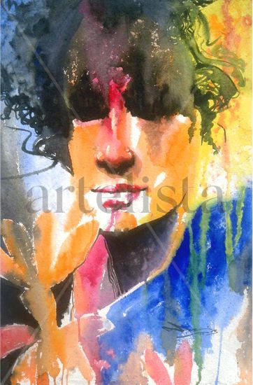 She(veiled) Watercolour Paper Portrait