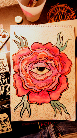 flor visual Mixed Media