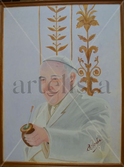 El Papa Francisco Oil Others Figure Painting