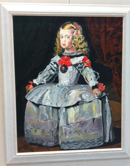 Edades Infanta Margarita 5 años Acrylic Canvas Portrait