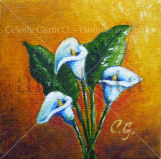 Calas Oil Canvas Floral Painting