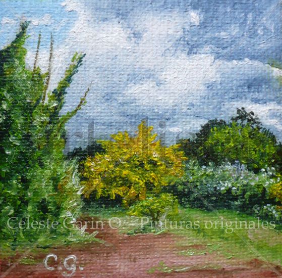 Paisaje en el Cerro Ñielol Oil Canvas Landscaping