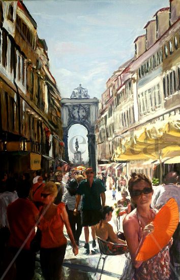 Luz y oscuridad,  Lisboa Oil Canvas Figure Painting