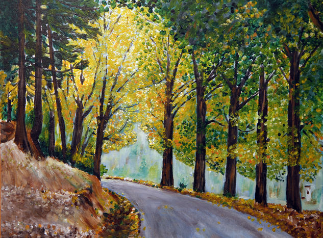 Camino de Fuente Segura Acrylic Canvas Landscaping