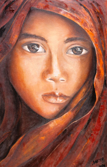 NIÑO Oil Textile Portrait