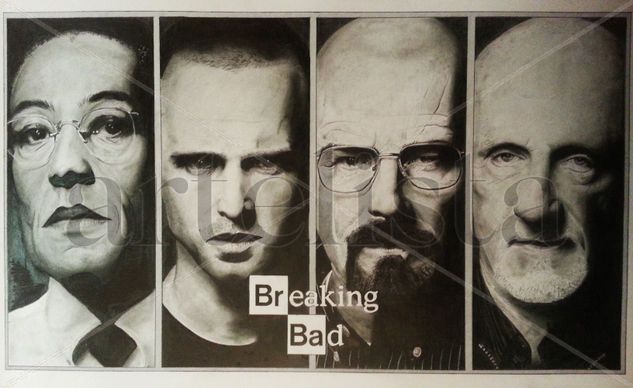 Breaking Bad. Multiple portrait. Carboncillo