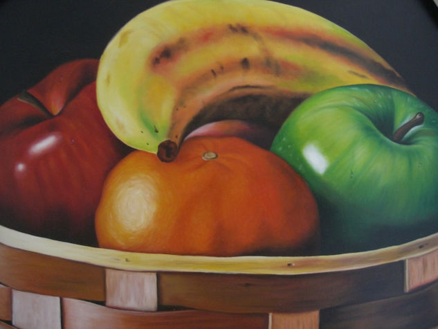 Cesta de Frutas Oil Canvas Still Life Paintings