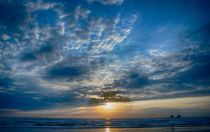 Atardecer en la playa