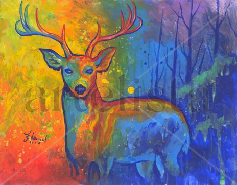 Venado con colores