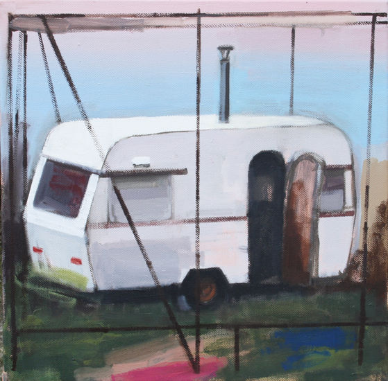 SWEET CARAVANS Oil Canvas Landscaping