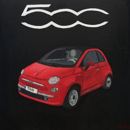 Fiat 500 Óleo Lienzo Otros