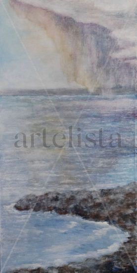 Lluvia en el mar Oil Canvas Marine Painting