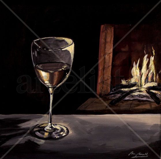 la copa de vino Acrylic Canvas Still Life Paintings