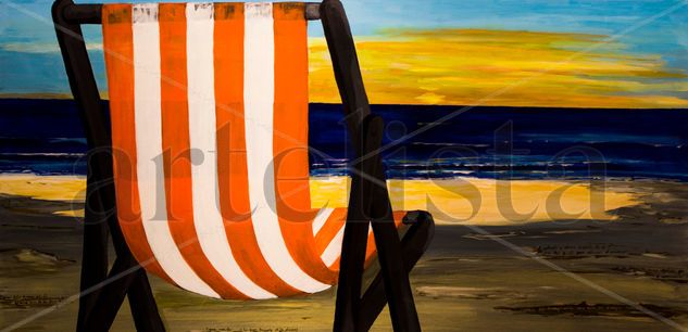 la puesta de sol Acrylic Canvas Marine Painting