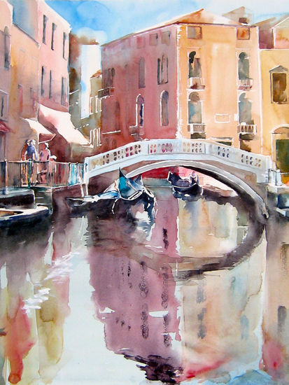 Ponte dei Frari, Amapola Herrera Watercolour Paper Others