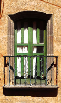 Balcón en verde Arquitectura e interiorismo Color (Digital)