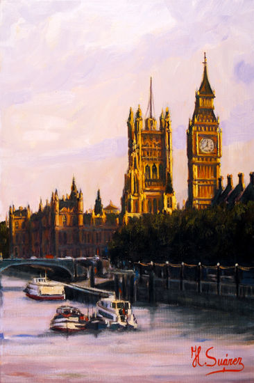 LONDRES.- PARLAMENTO Oil Canvas Landscaping