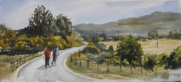 Andando el camino Watercolour Paper Landscaping