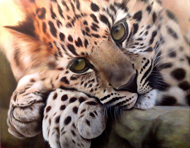 Descanso y ternura Oil Canvas Animals