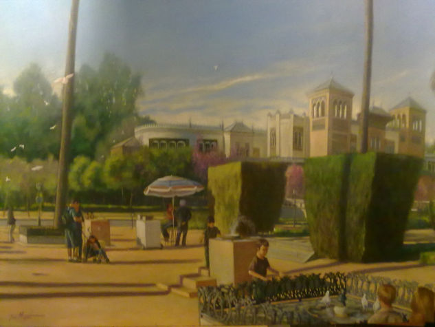 parque de maria luisa Oil Canvas Landscaping