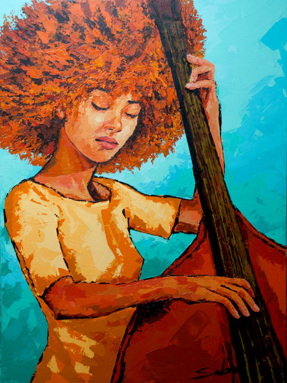 Esperanza Spalding Acrylic Canvas Portrait