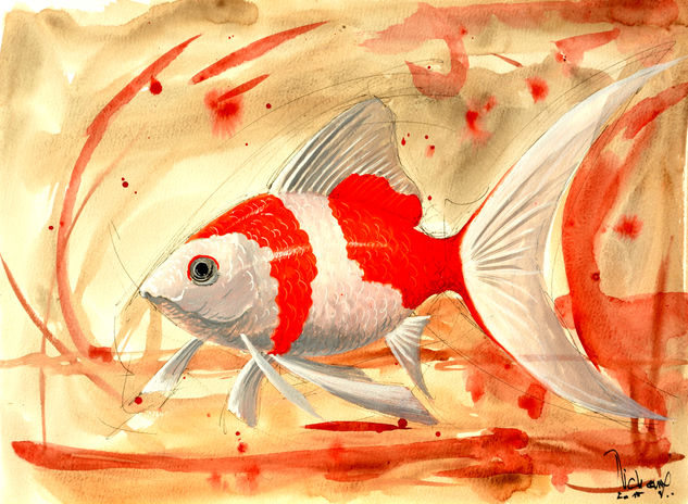 RYUKIN TANCHO Gouache Papel Animales