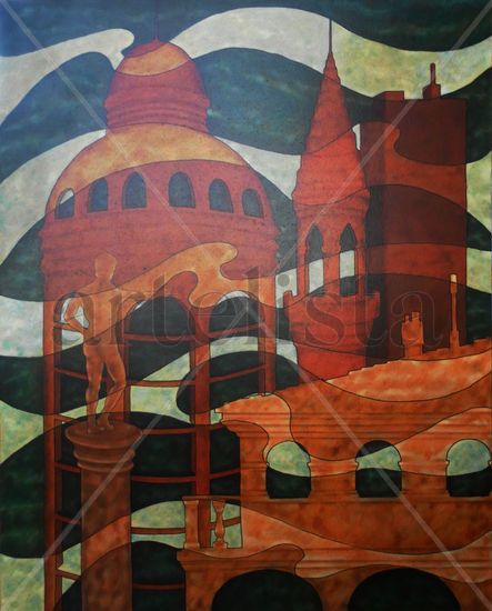 La ciudad sumergida Oil Canvas Others