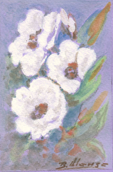 Anémonas Gouache Card Floral Painting