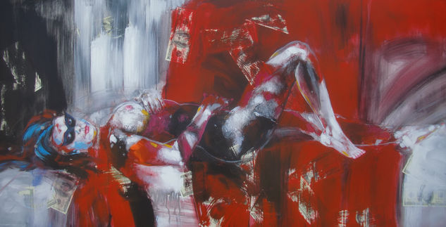 SHOW AL ROJO VIVO Acrylic Canvas Nude Paintings