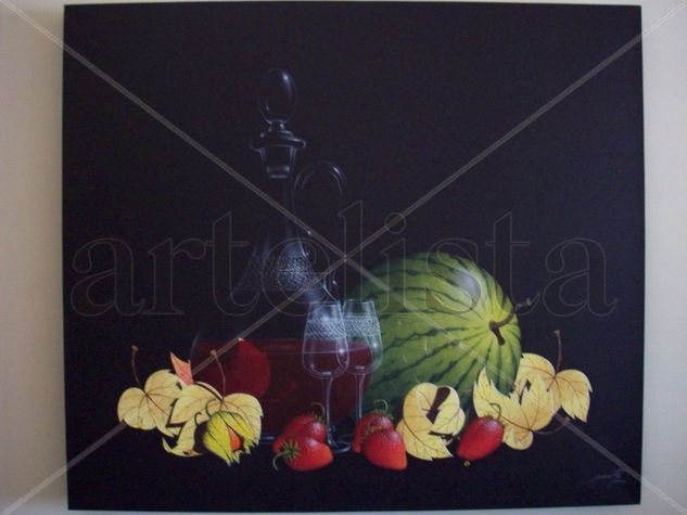 SERIE LICORERAS Acrylic Canvas Still Life Paintings