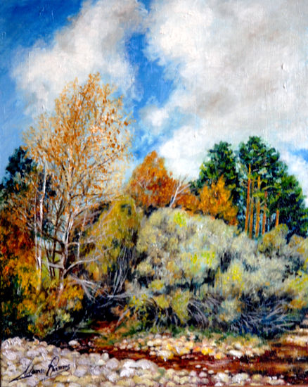 Río Revinuesa en el Raso de la Huerta. Oil Canvas Landscaping