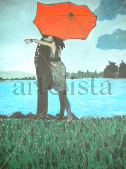 Pareja de enamorados Oil Canvas Figure Painting