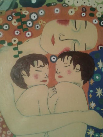 Mi versión Klimt Óleo Lienzo Figura