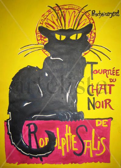 Tournée du chat noir Acrylic Card Animals