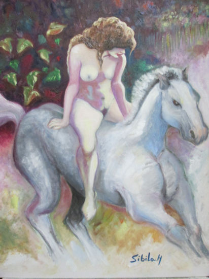 La promenade Oil Canvas Figure Painting