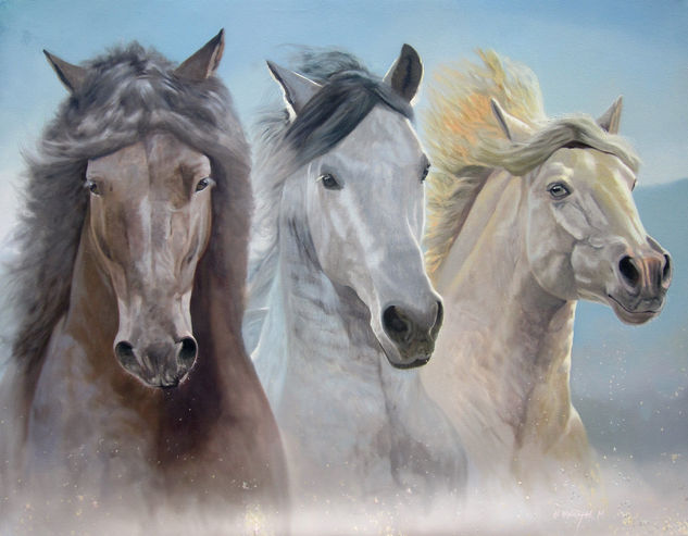 TRIO DE REYES 2 Oil Canvas Animals