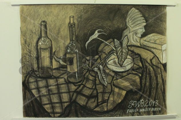 Naturaleza muerta con paño escocés (Still life with Scotish cloth)