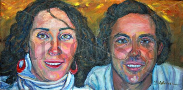 Patricia  y Ricardo Acrylic Canvas Portrait