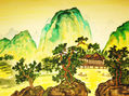 China landscape with green hills