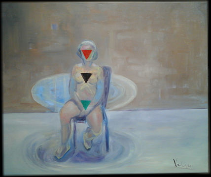 "mujer sentada"