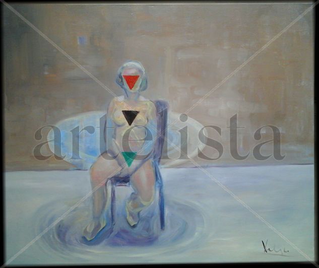 "mujer sentada" Oil Canvas Figure Painting