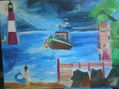la sirena en una noche de pesca/the mermaid at night fishing