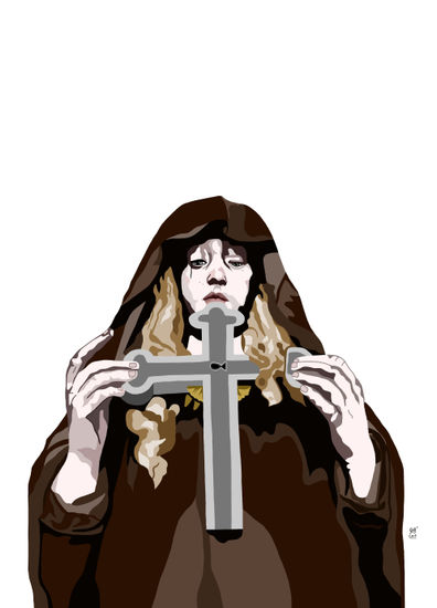 The girl with the cross, copydraw by jlb. 